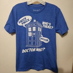 Doctor Who Blue Knock Knock T-Shirt